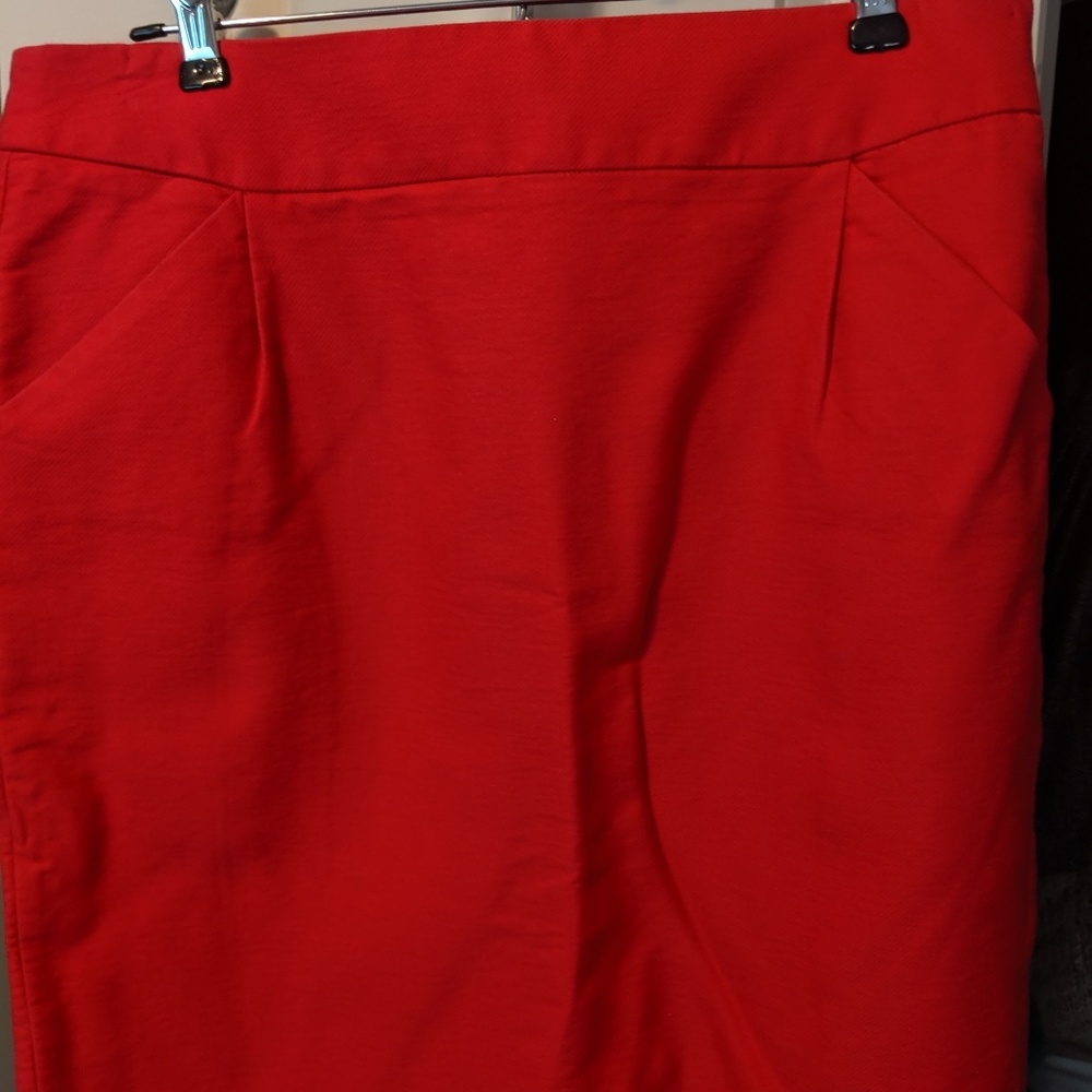 Red Straight Skirt